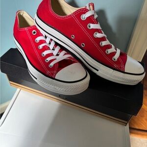 Converse Classic Red Low-Top Sneakers